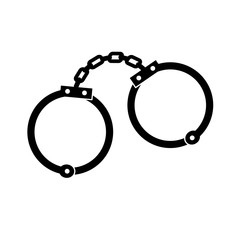 Handcuffs icon vector Trendy Design