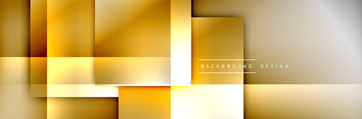 Square shapes composition geometric abstract background. 3D shadow effects and fluid gradients. Modern overlapping forms