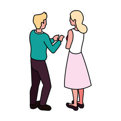 people of business standing on white background