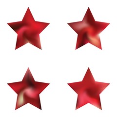 Obraz premium Set of pentagram modern backgrounds.