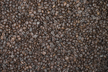 Roasted coffee beans full frame