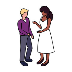 people of business standing on white background