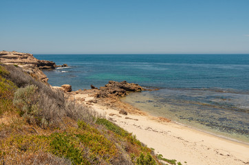 Pristine beaches and the rugged coastline of Yorke Peninsula, located west of Adelaide in South Australia