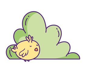 cute little chicken bush decoration