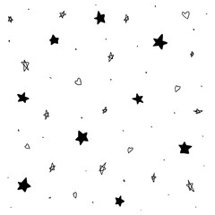Vector Star Pattern Background.pattern of star doodle.Star hand drawn.Vector EPS 10.