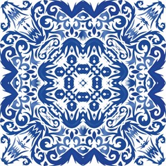 Portuguese ornamental azulejo ceramic.