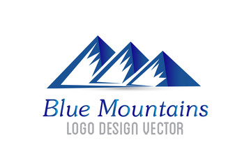 Logo mountains vector image design