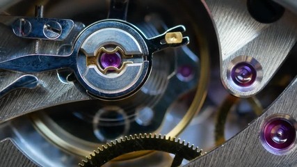 precision mechanical parts of an old watch