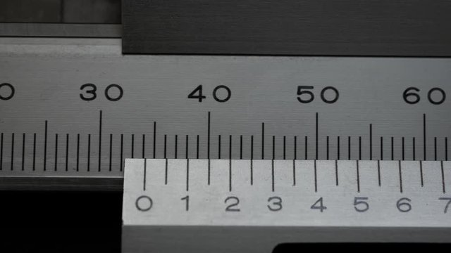 a vernier caliper measuring length