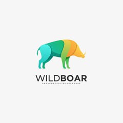 Wild Boar Illustration Vector Template