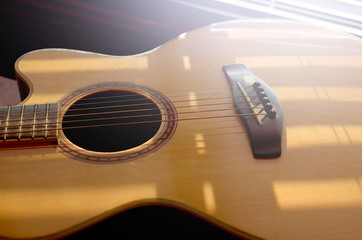 Close-up, acoustic guitar