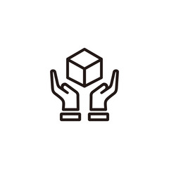 Handle with care icon symbol vector illustration