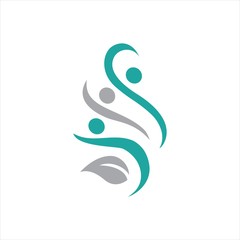 growing people logo design vector icon sign  illustration