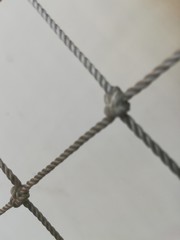 fragment of cells of a rope grid with knots 