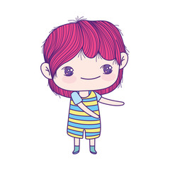 cute little boy happy cartoon character kids