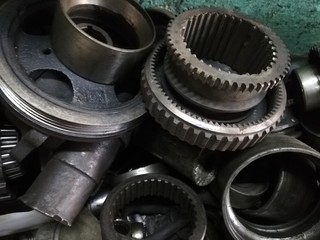 Obraz na płótnie Canvas shafts gears gears auto parts