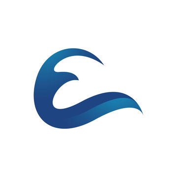 creative Water Waves logo Design of blue ocean sign Vector icon symbol