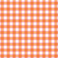 Checkered orange and white check pattern background,vector illustration,Gingham