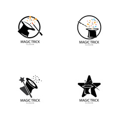 Illustration of magic hat with wand