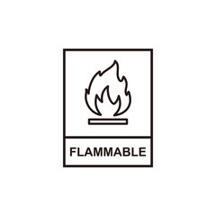 Flammable icon symbol vector illustration