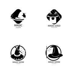 Illustration of magic hat with wand