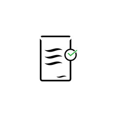document icon  with check and cross symbol  vector illustration