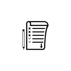 document icon  with check and cross symbol  vector illustration