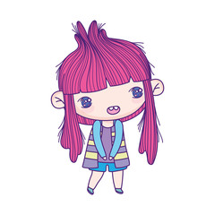 kids, cute little girl anime cartoon character