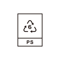 Recycling PS icon symbol vector illustration
