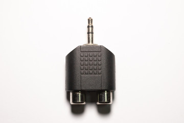 headphone jack adapter on white background