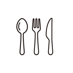 Spoon fork knife icon symbol vector illustration
