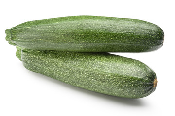 Zucchini (cucumber) isolated on white with clipping path.