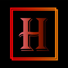 Letter logo design in black background