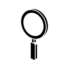 silhouette of magnifying glass instrument isolated icon vector illustration design