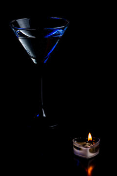Bebida refrescante, en velada romantica