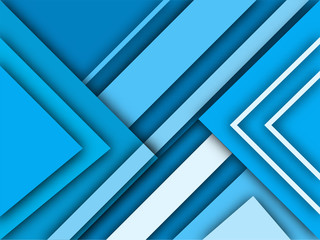 Obraz premium Abstract Geometric Shapes Paper Overlapping Background in Blue and White Color.