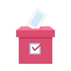ballot box carton isolated icon vector illustration design - obrazy, fototapety, plakaty