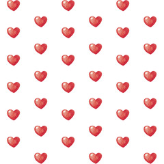 Fototapeta na wymiar Seamless pattern with Attributes Valentine's Day isolated on a white background. Drawing with colored pencils. 