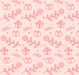 Pattern pastel valentines day background premium design