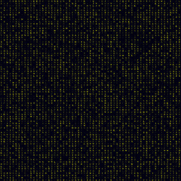 Abstract Matrix Pattern. Yellow filled alphabet seamless pattern. Neat background. Radiant vector illustration.