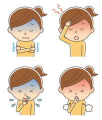 風邪の症状　女の子