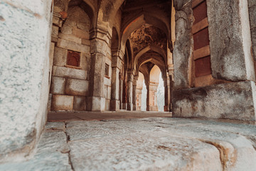 Old doorways and arches at the Isa Khans Garden Tomb, part of Humayan's Tomb Complex