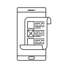 smartphone for vote online isolated icon vector illustration design