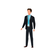 businessman elegant avatar character icon vector illustration design