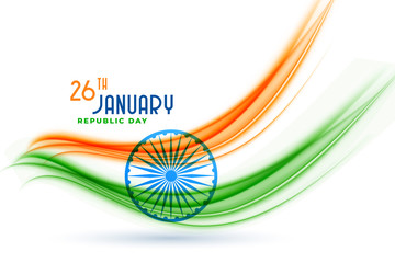 happy indian republic day creative flag design