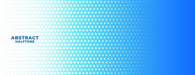 abstract blue and white halftone wide banner