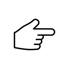 Finger icon, pointer signage trendy