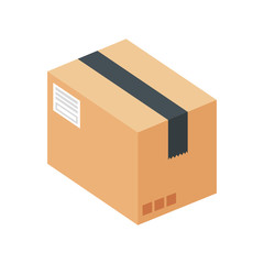 box package cargo isolated icon vector illustration design