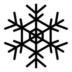 Snowflake icon. Outline snowflake vector icon for web design isolated on white background