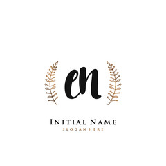 EN Initial handwriting logo vector